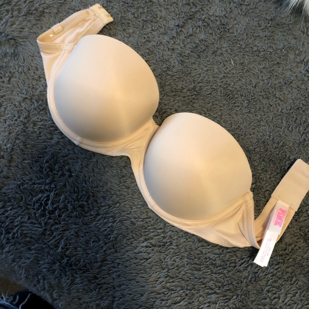 Victoria secret pink strapless push up